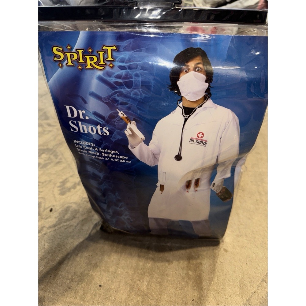 Spirit Dr Shots‎ Halloween Costume for Adults Men One Size New - Picture 1 of 4